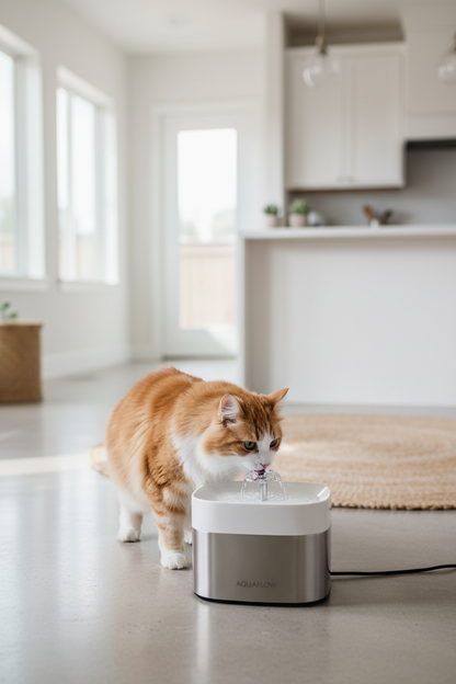 Cat Water Fountain Lifestyle